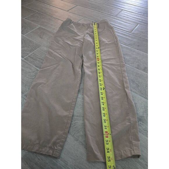 Vintage AKS Amy K Su for Nordstrom Long Sleeve Shirt Dress with Pants Set Taupe - Picture 10 of 15